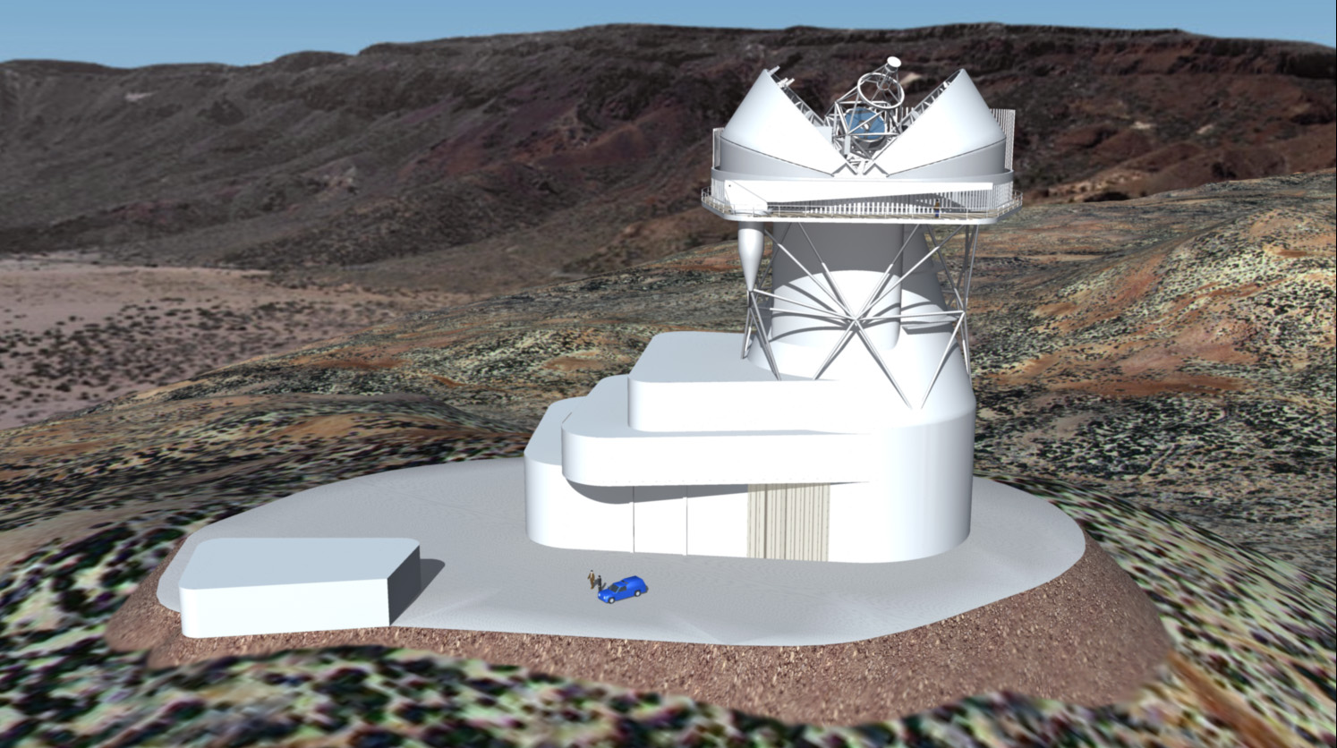 Image simulation of the European Solar Telescope final look Image simulation of the European Solar Telescope final look